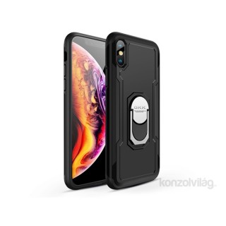 GKK GK0349 ARMOR iPhone XS MAX fekete gyűrűs kitámasztóval ütésálló védőtok Mobil