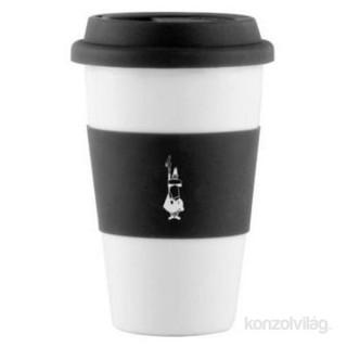 Bialetti "Coffe to go" 300 ml fekete porcelán hordozható kávésbögre Otthon