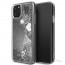 MOBIL-CASE GUESS iPhone 11 Pro Max csillámos folyadékos szíves ezüst kemény tok thumbnail