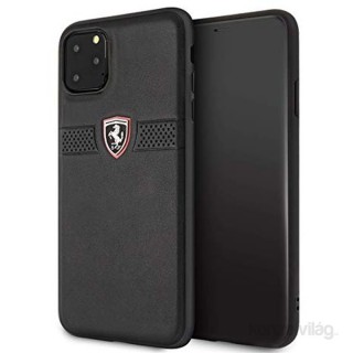 FERRARI Off Track iPhone 11 Pro Max fekete szemcsés bőrtok Mobil