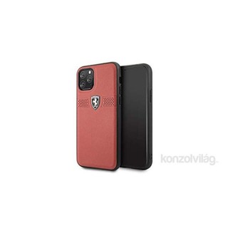 MOBIL-CASE FERRARI Off Track iPhone 11 Pro piros szemcsés bőrtok Mobil