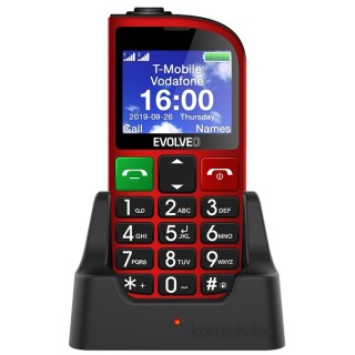 EVOLVEO Easy Phone 800 FMR 2,3" Dual SIM piros mobiltelefon Mobil