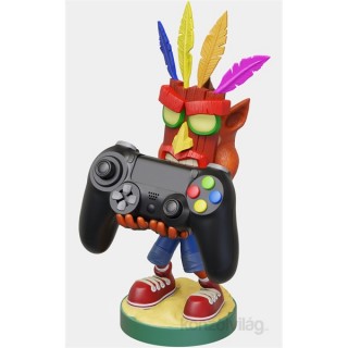 Crash Bandicoot Aku-Aku Cable Guy telefon/kontroller tartó figura Ajándéktárgyak
