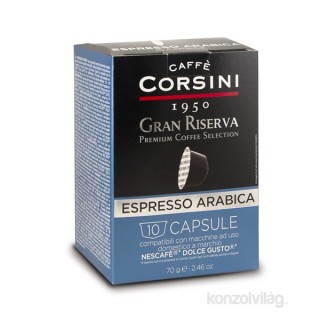 Caffé Corsini Gran Riserva Arabica Dolce Gusto kompatibilis kávékapszula 10 db Otthon