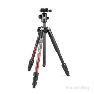 Manfrotto Element MII gömbfejjel 4 szekciós  piros alumínium állvány Fényképezőgépek, kamerák