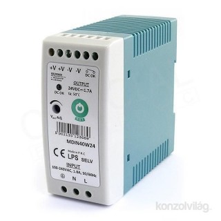 POS POWER MDIN40W24 24V/1,7A 40W DIN sínre szerelhető LED tápegység PC