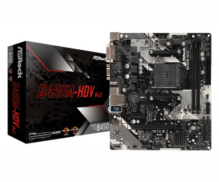 ASRock B450M-HDV R4.0 AMD B450 SocketAM4 mATX alaplap 