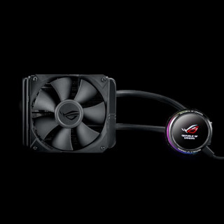 Asus CPU Water Cooler - ROG RYUO 120 (All-in-One, Aura Sync RGB, OLED Display, 37,6dB; 2500 RPM; 1x12cm, fekete) PC