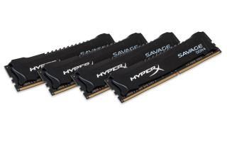 Kingston 64GB/2400MHz DDR-4 (Kit 4db 16GB) HyperX Savage Fekete XMP (HX424C14SBK4/64) memória PC