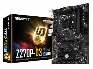 Gigabyte Alaplap - Intel Z270P D3 S1151 (Z270, 4xDDR4 3866MHz, 3xPCI-E, 1xGBE LAN, 6xSATA3, RAID, 6xUSB2.0, 6xUSB3.1) 