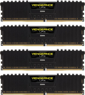 DDR4 64GB 2666MHz Corsair Vengeance LPX Black CL16 KIT4 PC