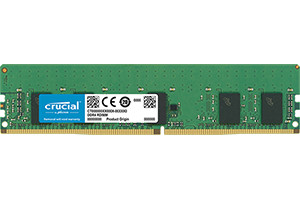 Crucial 8GB DDR4 2933MT/s (PC4-23400) CL21 SR x8 ECC Registered DIMM 288pin PC