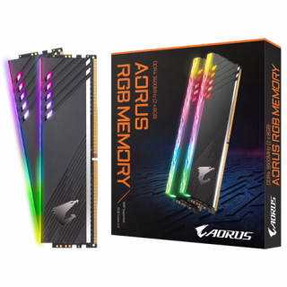 Gigabyte Memória Desktop - 16GB Kit DDR4 AORUS RGB (2x8GB, 3600Mhz, hűtőbordás) PC