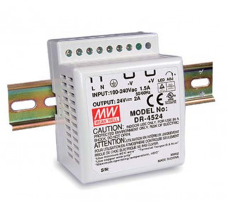 Mean Well DR-45-12 12V 42W DIN Rail tápegység PC