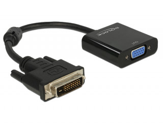 DeLock DVI-D (Dual Link) male > VGA female Adapter Black PC