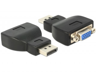 DeLock Adapter Displayport 1.1 male > VGA female Black PC