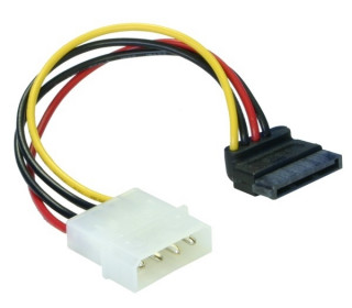 SATA táp apa 90 fokos -> Molex táp apa (DeLock) PC