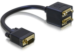 DeLock Adapter VGA male to 2x VGA female PC