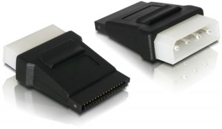 Delock Molex Power 4pin -> SATA Power 15pin M/F adapter fekete PC