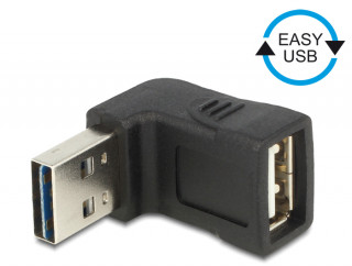 Delock Easy-USB -> USB A M/F adapter fel/le 90°-os fekete PC