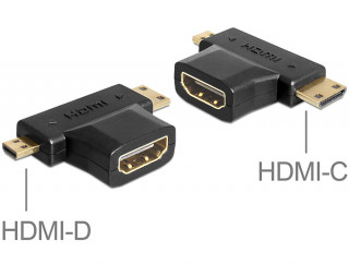 DeLock Adapter HDMI-A female > HDMI-C + HDMI-D male PC