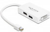 DeLock mini Displayport 1.1 male > VGA / HDMI / DVI-D (Dual Link) female Passive Adapter White thumbnail