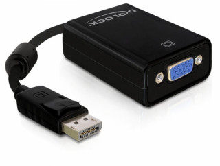 Delock Displayport 1.2 male -> VGA - Fekete PC