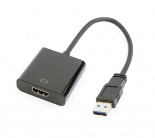 Gembird USB 3.0 A -> HDMI M/F adapter 0.2m fekete PC