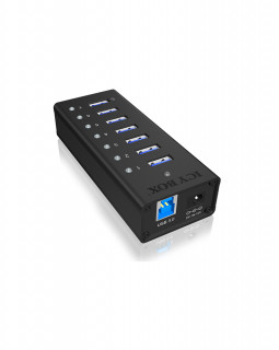 HUB Raidsonic IB-AC618 7-port - Fekete [USB3.0] PC