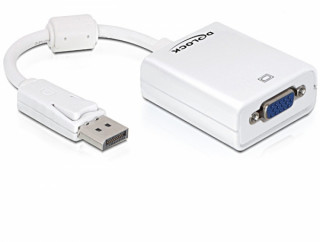 DeLock Adapter Displayport 1.2 male > VGA female White PC