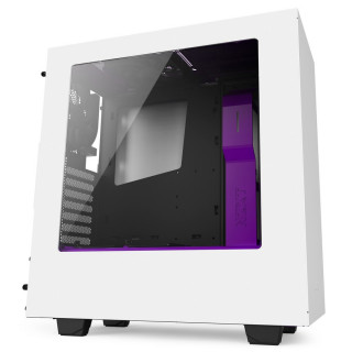 NZXT Source 340 Elite (Fehér-Lila) (Táp nélküli) ATX ház (CA-S340W-W3) PC