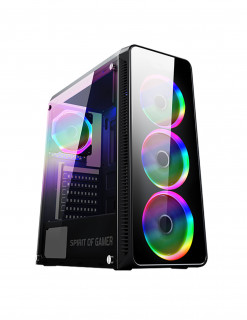 Spirit Of Gamer Deathmatch VII RGB (Ablakos) - Fekete/Kék PC