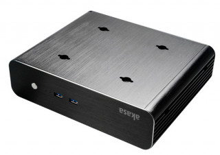 Akasa Gépház Mini ITX Euler S, Fanless, Aluminium, THIN, VESA Mountable, USB 3 PC