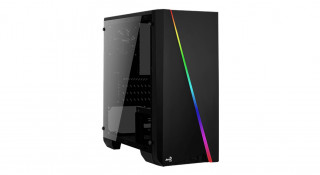 AeroCool Cylon mini RGB (Plexi Ablak) - Fekete PC