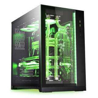 Lian Li PC-O11 Dynamic Razer Edition Tower Fekete 