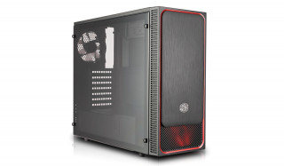 Cooler Master MasterBox E500L (Ablakos) - Fekete/Piros PC