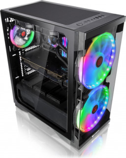 RAIJINTEK Silenos Pro A-RGB Midi-Tower Midi Tower Fekete, Átlátszó PC