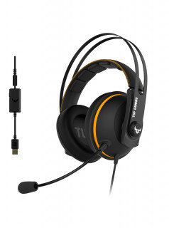 ASUS TUF GAMING H7 Fekete-sárga Gamer Headset (90YH01MY-B8UA00) 