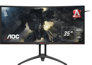 AOC AG352UCG6 Gaming ívelt 120Hz MVA 35" 3440x1440, 21:9, 300 cd/m2, 4ms, VGA, HDMI, DP, 2xUSB, hangszóró PC