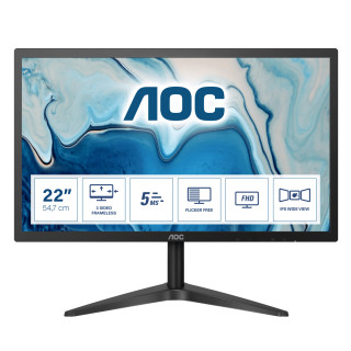 AOC IPS monitor 21,5" - 22B1HS, 1920x1080, 16:9, 250 cd/m2, 5ms, HDMI, VGA PC