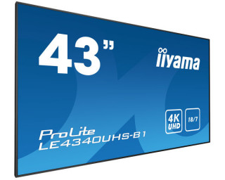 IIYAMA 108cm  (43")   LE4340UHS-B1   16:9  DVI+HDMI bl.Sp.4K 