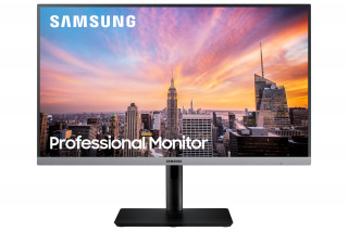 Samsung Monitor 24" - S24R650FDUX (IPS, 16:9, 1920x1080, 250cd/m2, 5ms, HDMI, DP, USB 3.0 x2, USB2.0 x2, szürke) 