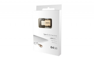 ADATA 64GB USB3.1 Type-C Arany (AUC350-64G-CGD) Flash Drive PC