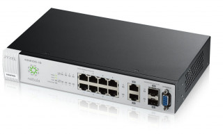 ZyXEL NSW100-10P 8port GbE LAN (180W) PoE 2port GbE SFP L2 cloud menedzselhető switch PC