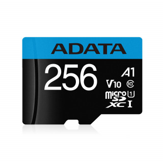 ADATA 256GB SD micro Premier (SDXC Class 10 UHS-I) (AUSDX256GUICL10A1-RA1) memória kártya adapterrel PC