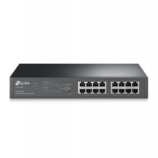 TP-LINK TL-SG1016PE 16 portos gigabites Easy Smart PoE switch 8 PoE+ csatlakozás 