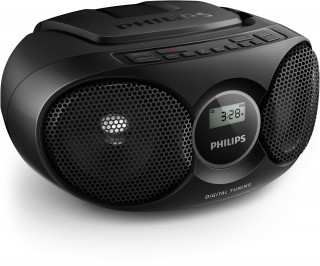 Philips AZ215B/12 hordozható fekete CD-s rádió Audio