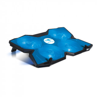 Spirit of Gamer Notebook Hűtőpad 17"-ig - AIRBLADE 500 Blue (25dB; max. 127,42 m3/h; 4x12cm, LED, 2xUSB2.0) 