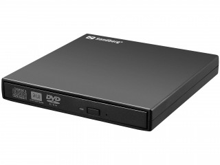 Sandberg ODD Külső - USB Mini DVD író (Retail; USB; USB tápellátás; Fekete) PC