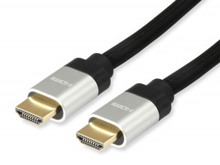 Equip Kábel - 119381 (HDMI2.1 kábel, apa/apa, 8K/60Hz, eARC, VRR, QMS, QFT, ALLM, DSC, aranyozott, 2m) 